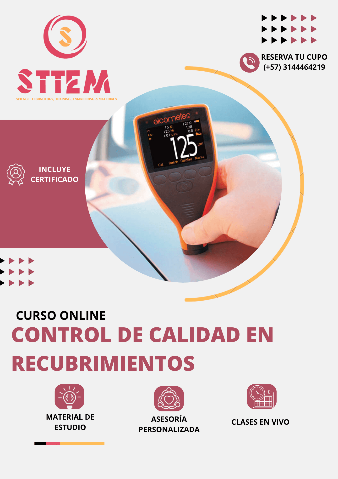 Imagén curso ASEGURAMIENTO Y CONTROL DE CALIDAD DE RECUBRIMIENTOS.